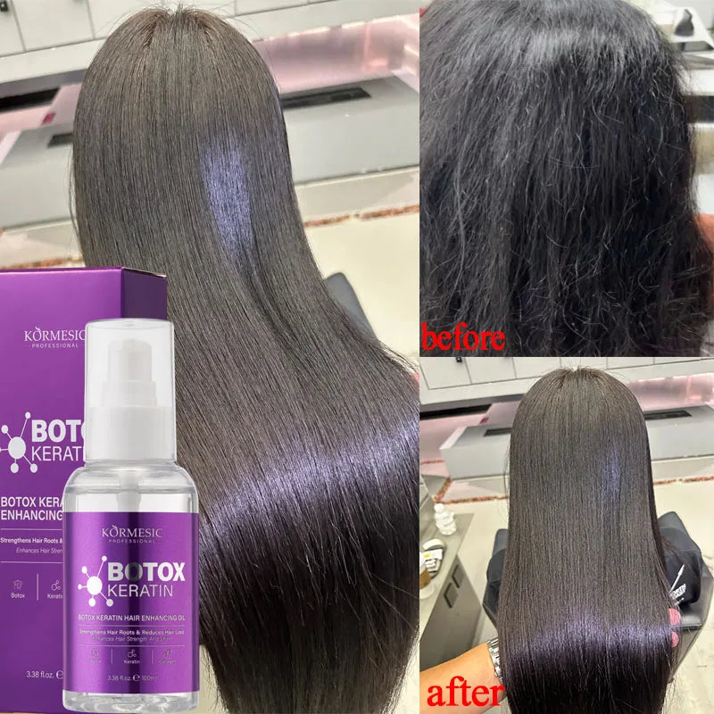 Keratin Hair Essence Oil – Smooth Frizzy & Nourish Damaged Hair