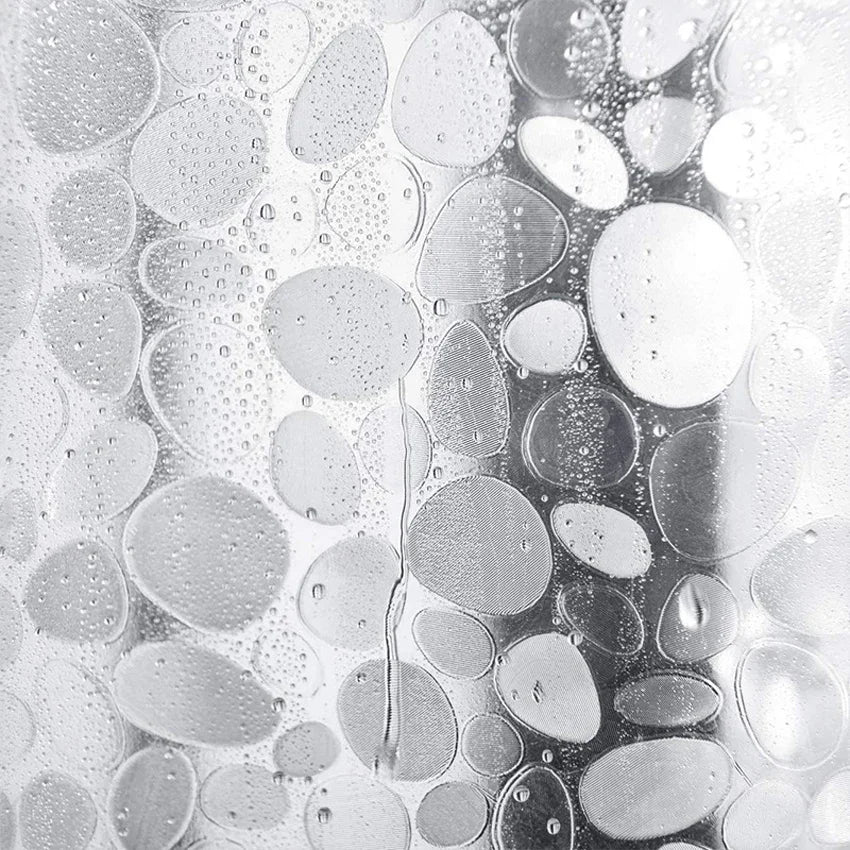PEVA Pebble Shower Curtain | Waterproof Cobblestone Bath Liner