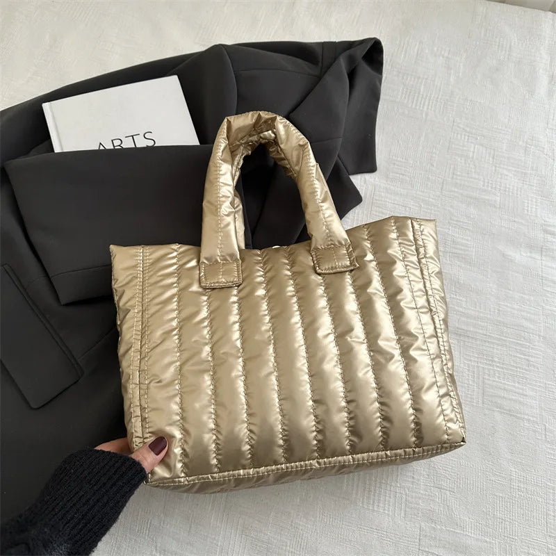 Large Capacity Women's Tote Bag – Padded Elegant Shoulder Bag