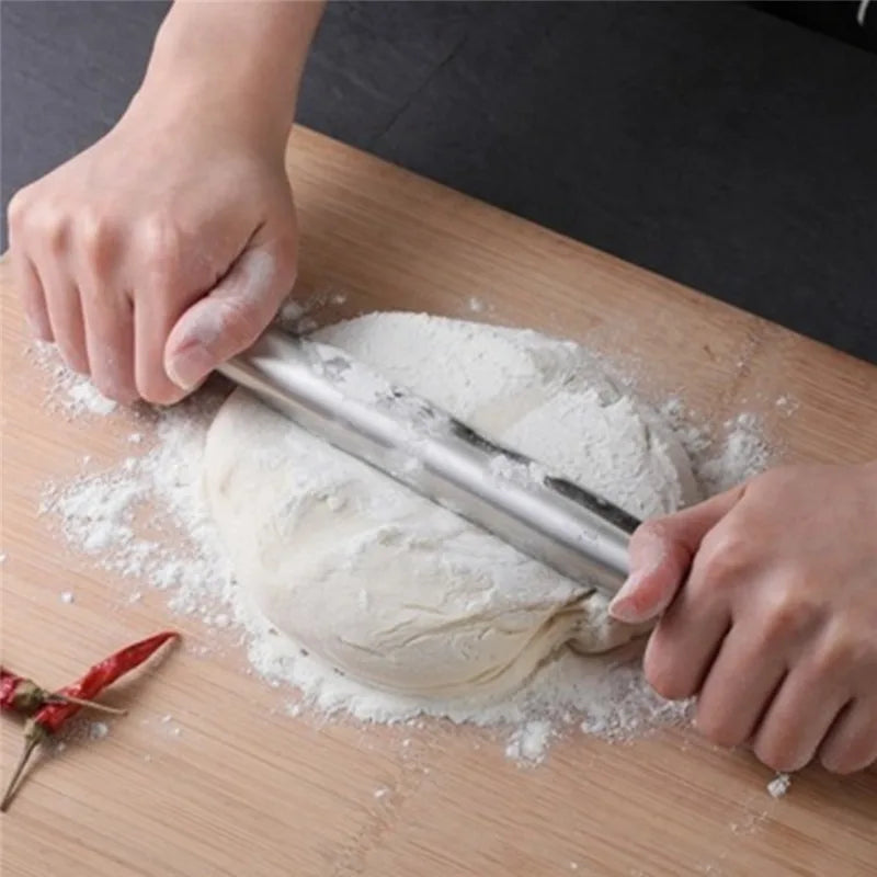 Stainless Steel Non-Stick Rolling Pin | 3 Sizes – Pizza, Dough, Cookies & Dumplings