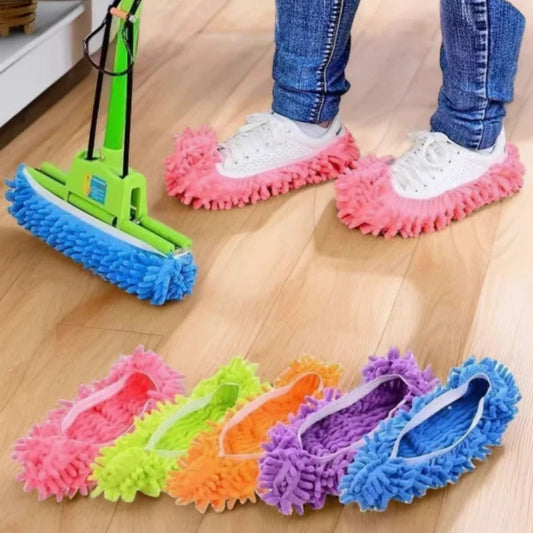 comfortable Mop Slippers Soft Washable Reusable Microfiber Foot Socks Suitable for Cleaning Dust in Bathrooms Kitchens and Bedr Peaceful Pleasures Health and Wellness