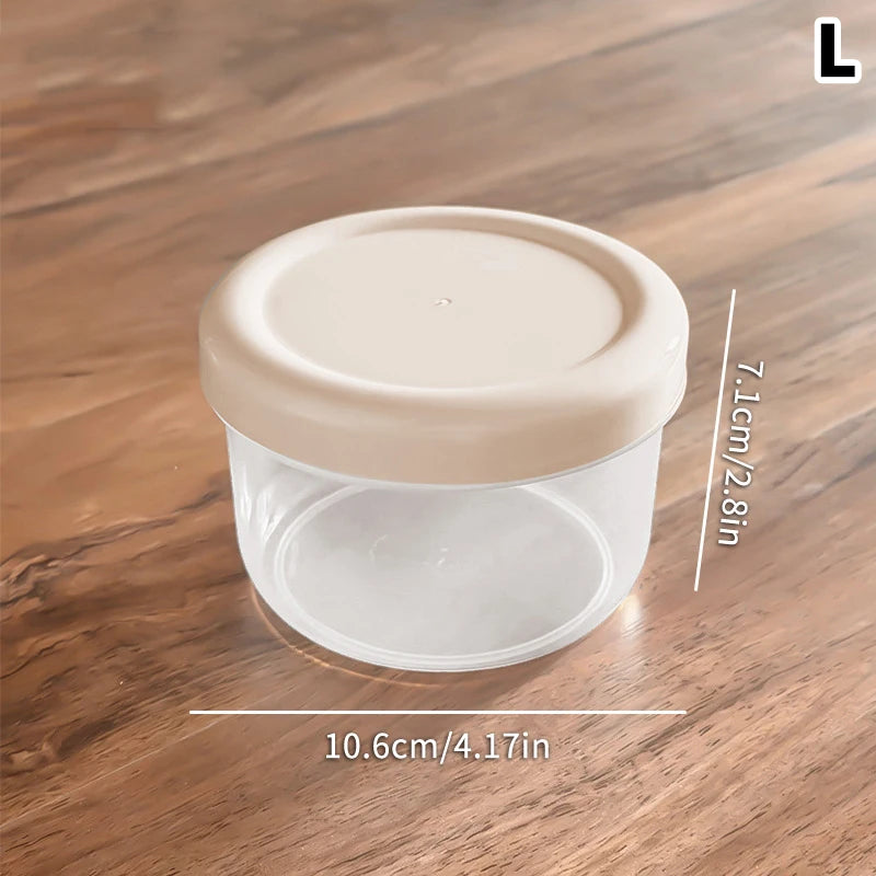 Round Plastic Food Storage Container with Lid | Fridge Box