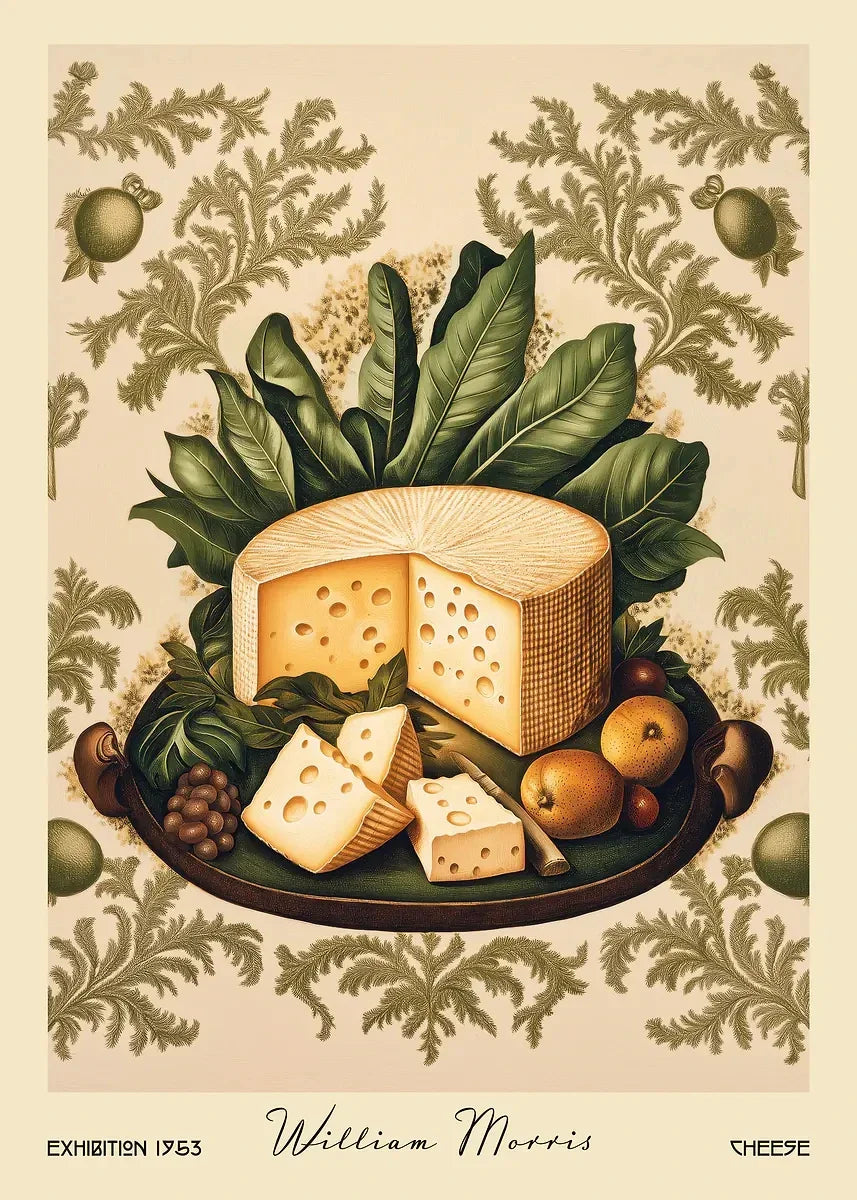 William Morris Retro Kitchen Fruit Canvas Wall Art | Dining Decor