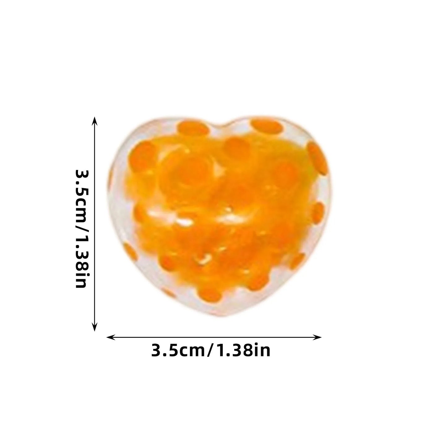 Heart Beads Squishy Love Shape Mochi Squishy Squeeze Pinch Stress Relief Toys Stress Ball Valentine's Day Lover Gift Bag Peaceful Pleasures Health and Wellness