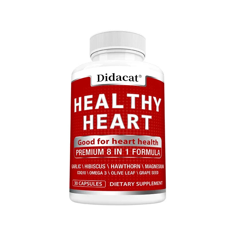 Healthy Heart - with COQ 10 Garlic, Magnesium, Hawthorn - ‌Antioxidant, Cardiovascular and Heart Health Supplement Peaceful Pleasures Health and Wellness 30 count-1 bottle