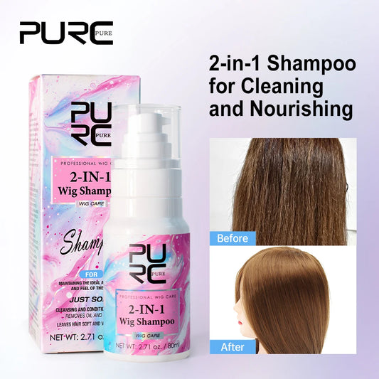 PURC Wig Shampoo And Conditioner Kit Coconut Oil Smoothing Shiny Hair Care Products for Wigs Women Peaceful Pleasures Health and Wellness