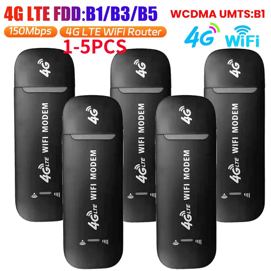 4G LTE Wireless USB Dongle 150Mbps Modem Stick Sim Card Mobile Broadband Wireless Router Unlocked WiFi Wireless Network Adapter Peaceful Pleasures Health and Wellness