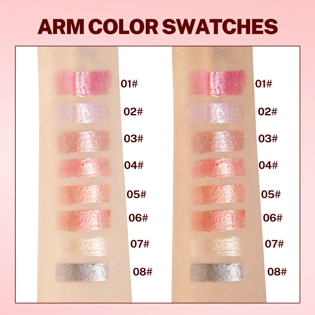 QIBEST Glitter Lip Glaze Makeup Kits Long Lasting Lip Gloss Waterproof Liquid Lipstick Lip Oil Moisturizing Lip Tint Cosmetics Peaceful Pleasures Health and Wellness