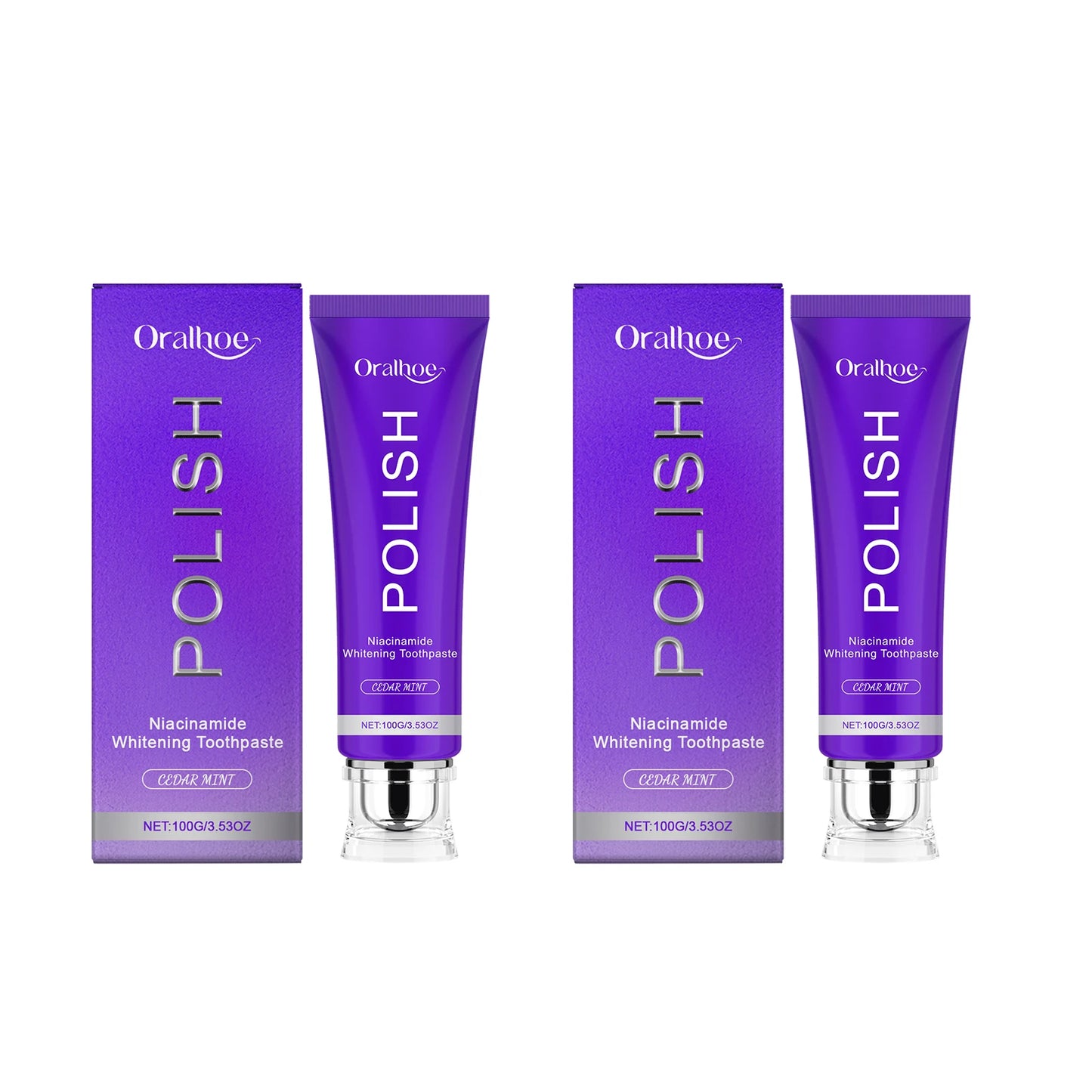Purple Niacinamide Whitening Toothpaste Oral Cleansing Reduce Plaque Alleviate Gum Bleeding Fresh Breath Brightening Toothpaste Peaceful Pleasures Health and Wellness 200g boxed