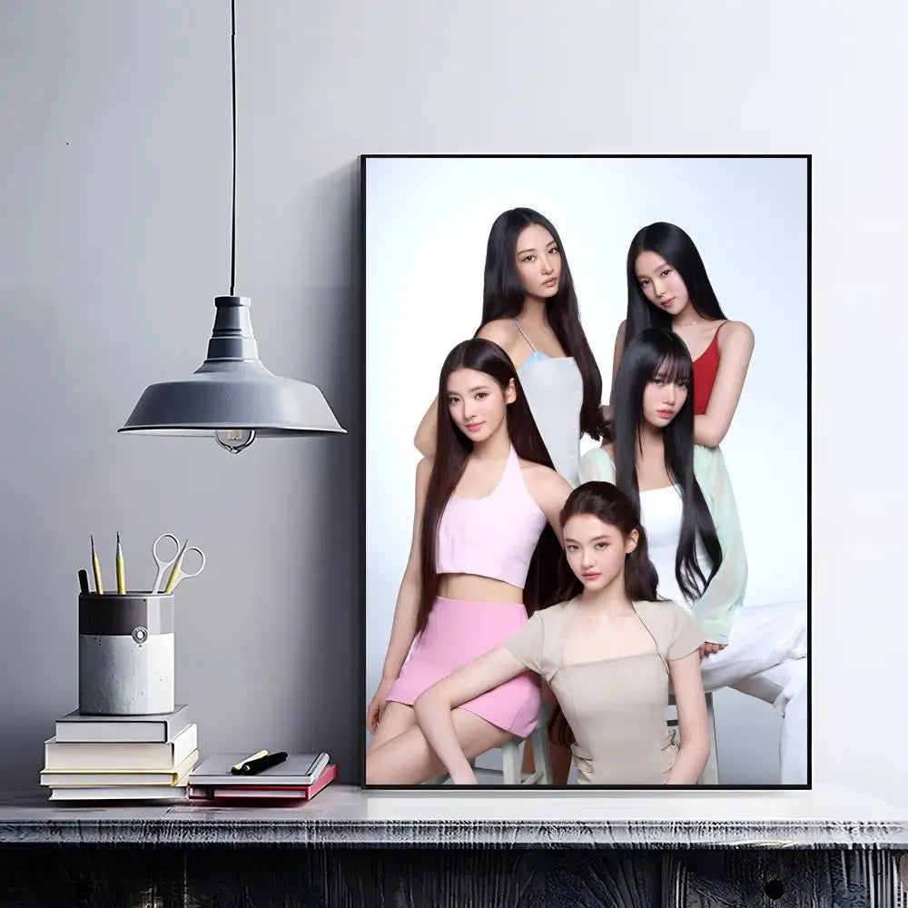 Kpop M-meovv HD Waterproof Self-Adhesive Wall Art Poster Wall Art Poster Peaceful Pleasures Health and Wellness Black13 21X30cmNoframe