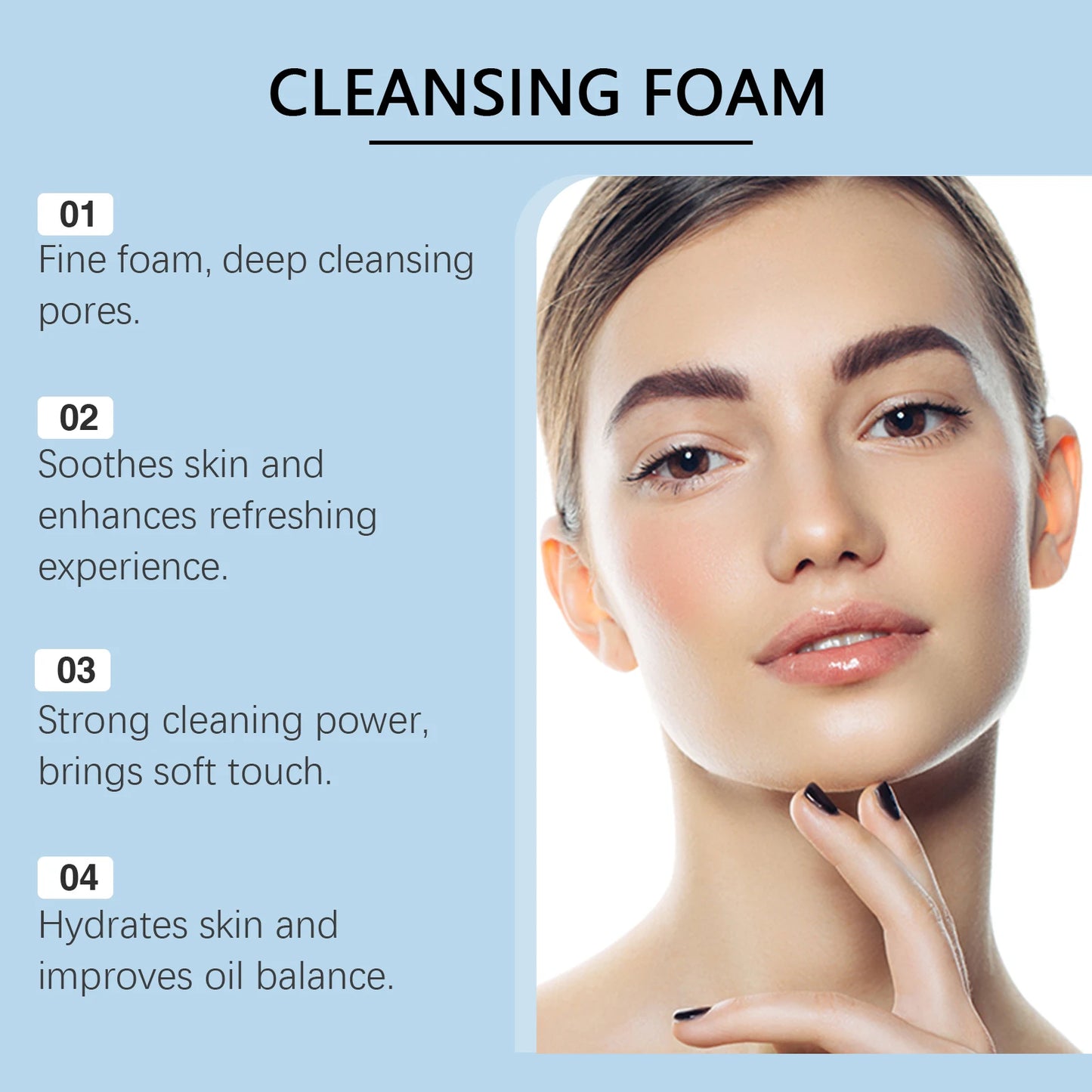 114g Salicylic Acid Cleansing Foam Oil-Control Cleansing Foam Deeply Cleans Pores Moisturizes Skin Refreshing Hydration Peaceful Pleasures Health and Wellness