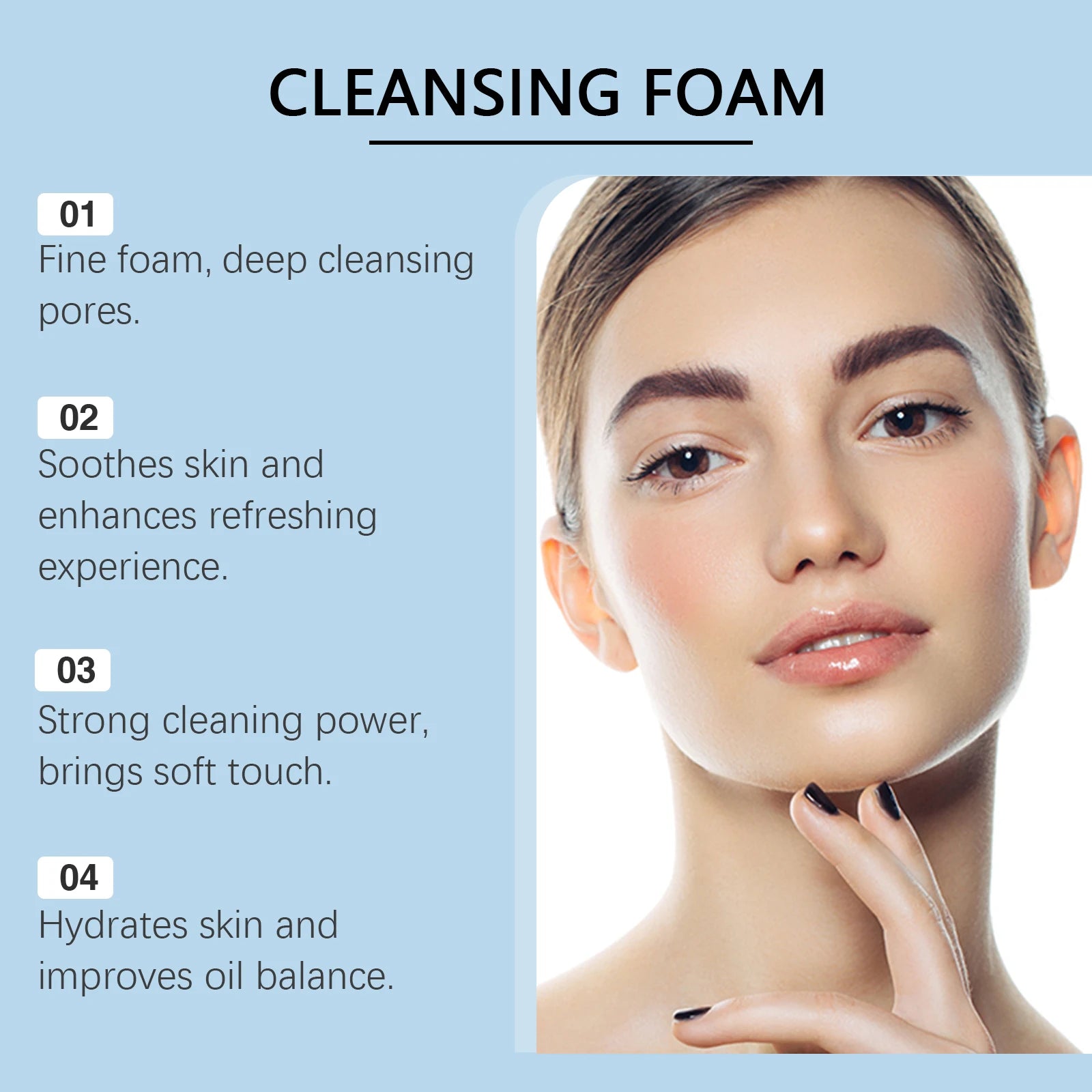 114g Salicylic Acid Cleansing Foam Oil-Control Cleansing Foam Deeply Cleans Pores Moisturizes Skin Refreshing Hydration Peaceful Pleasures Health and Wellness