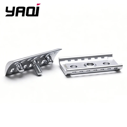 2026 Yaqi Matte Chrome Color KNIGHT-HELMET Safety Razor Head for Mens Shaving Razors Peaceful Pleasures Health and Wellness