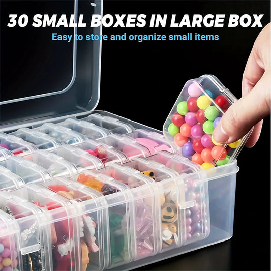 Transparent Plastic Storage Box – 14 or 30 Compartment Organizer Compartment Storage Box Peaceful Pleasures Health and Wellness