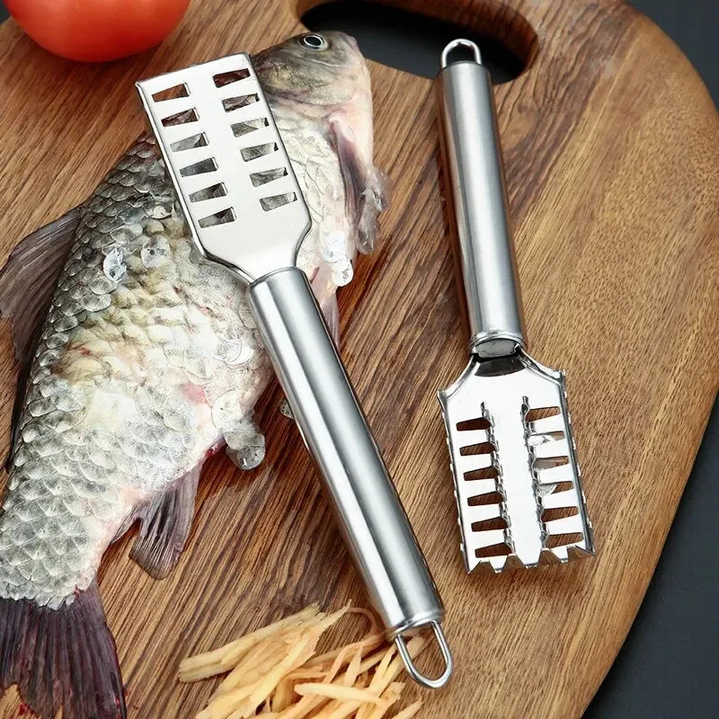 Stainless Steel Fish Scaler & Boning Knife | Sawtooth Scraper