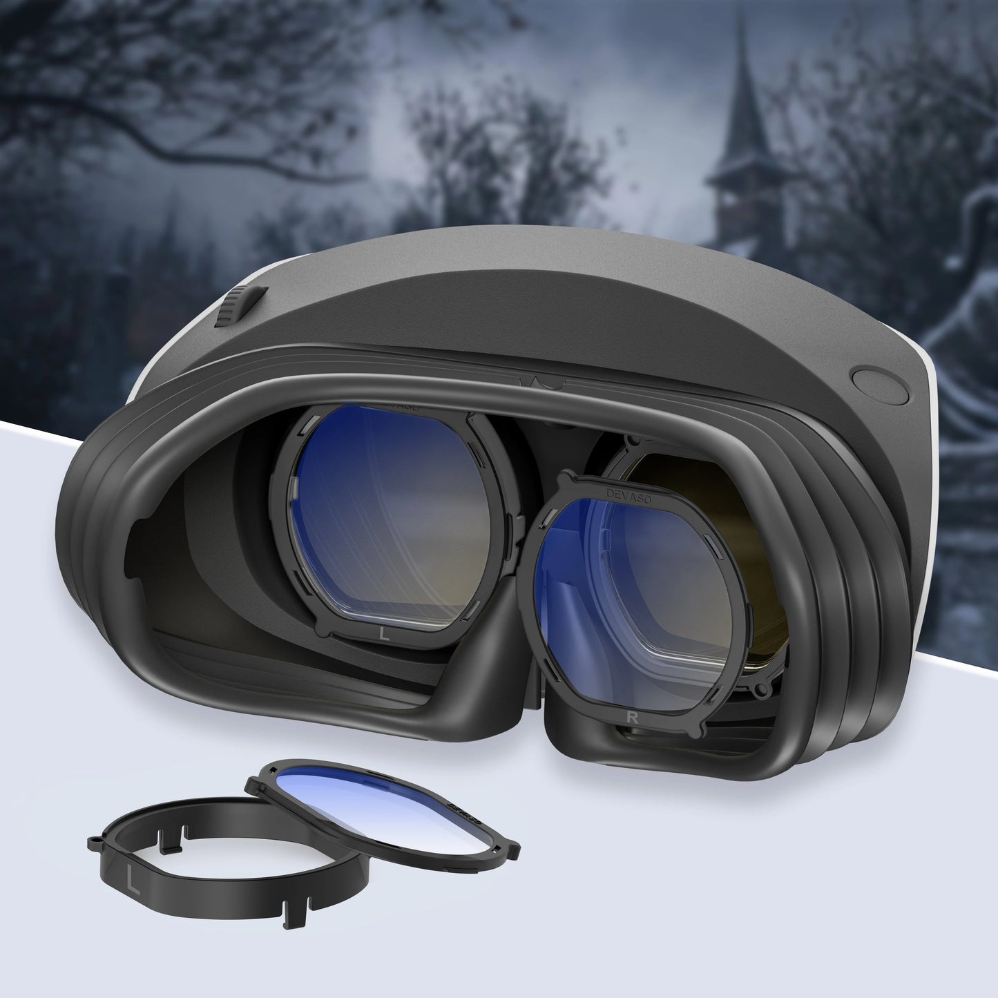 For PSVR2 Glasses Anti-scratch Ring Lens Protection Accessories Anti-scratch Eye Protection Anti-blue Light VR Accessory Peaceful Pleasures Health and Wellness