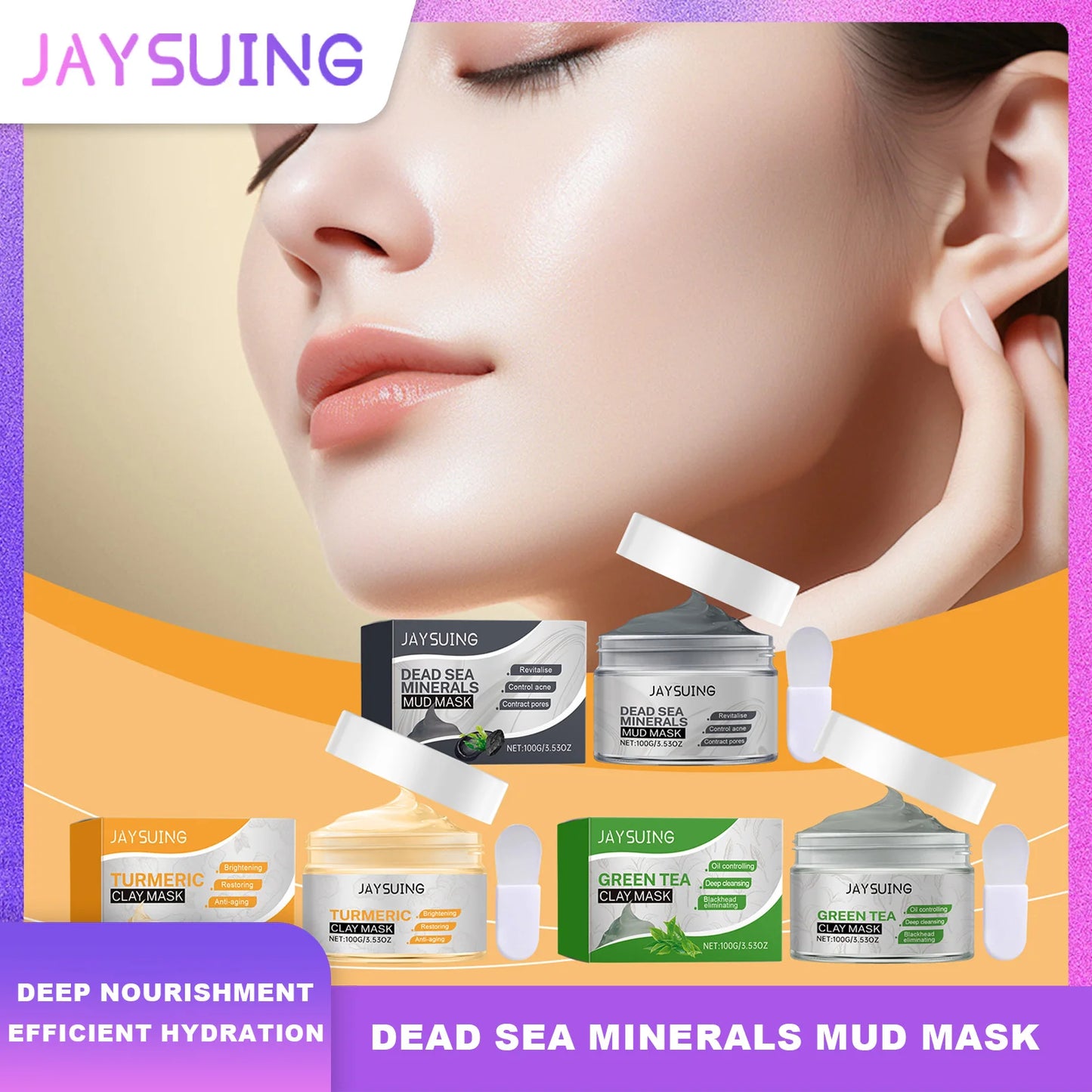Jaysuing Dead Sea Mud Mask – Cleanse, Brighten & Hydrate