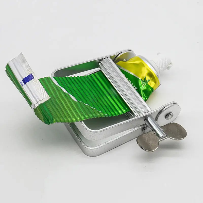 Stainless Steel Toothpaste Squeezers Manual Silver Aluminum Alloy Squeezer Tool Hair Dye Paste Pigment Toothpaste Holder Peaceful Pleasures Health and Wellness