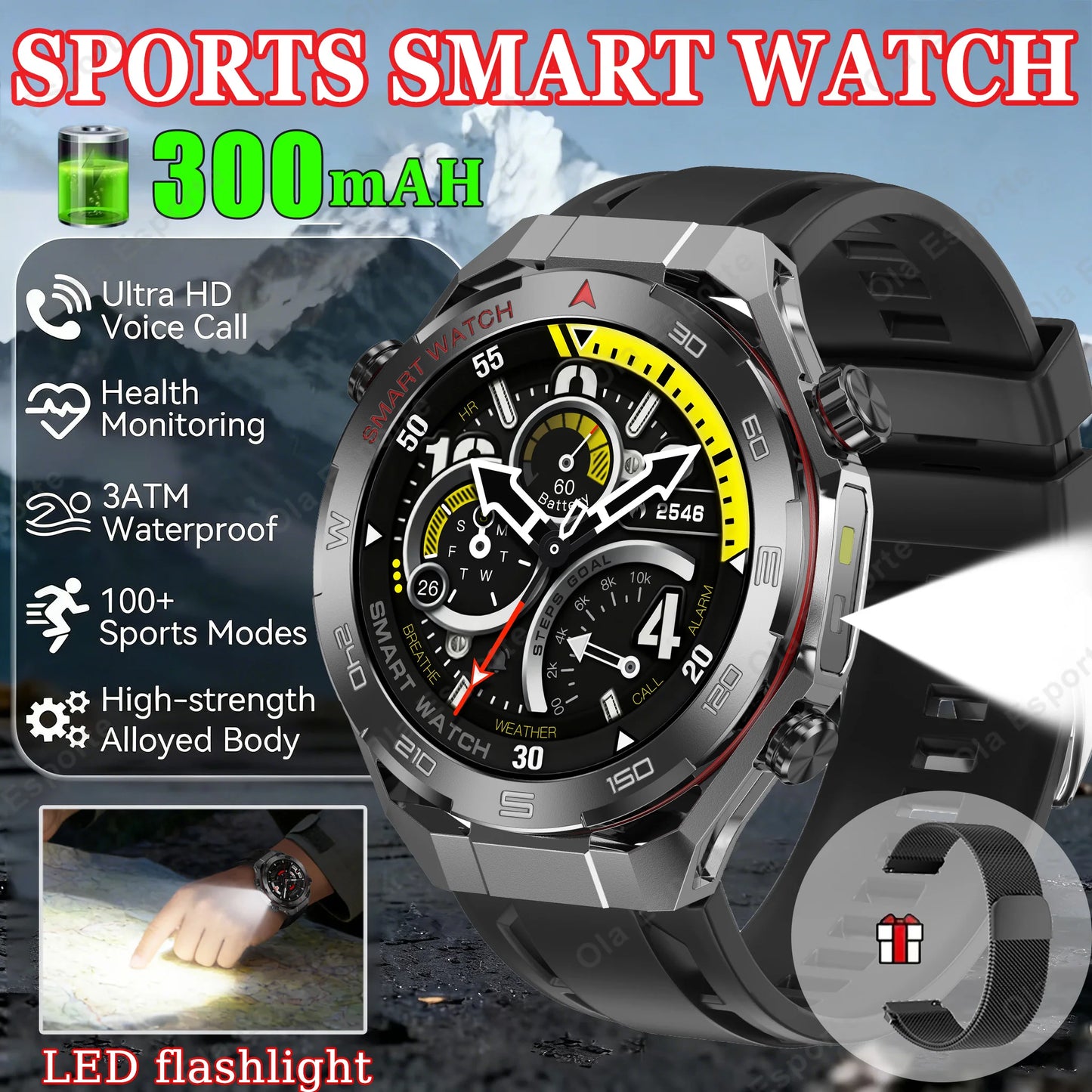 Military Men Smart Watch Health Monitor Wireless Call Smartwatch Fitness IP68 Waterproof Sports Watches for Men Android ‎HT30 Peaceful Pleasures Health and Wellness Bk22Milan