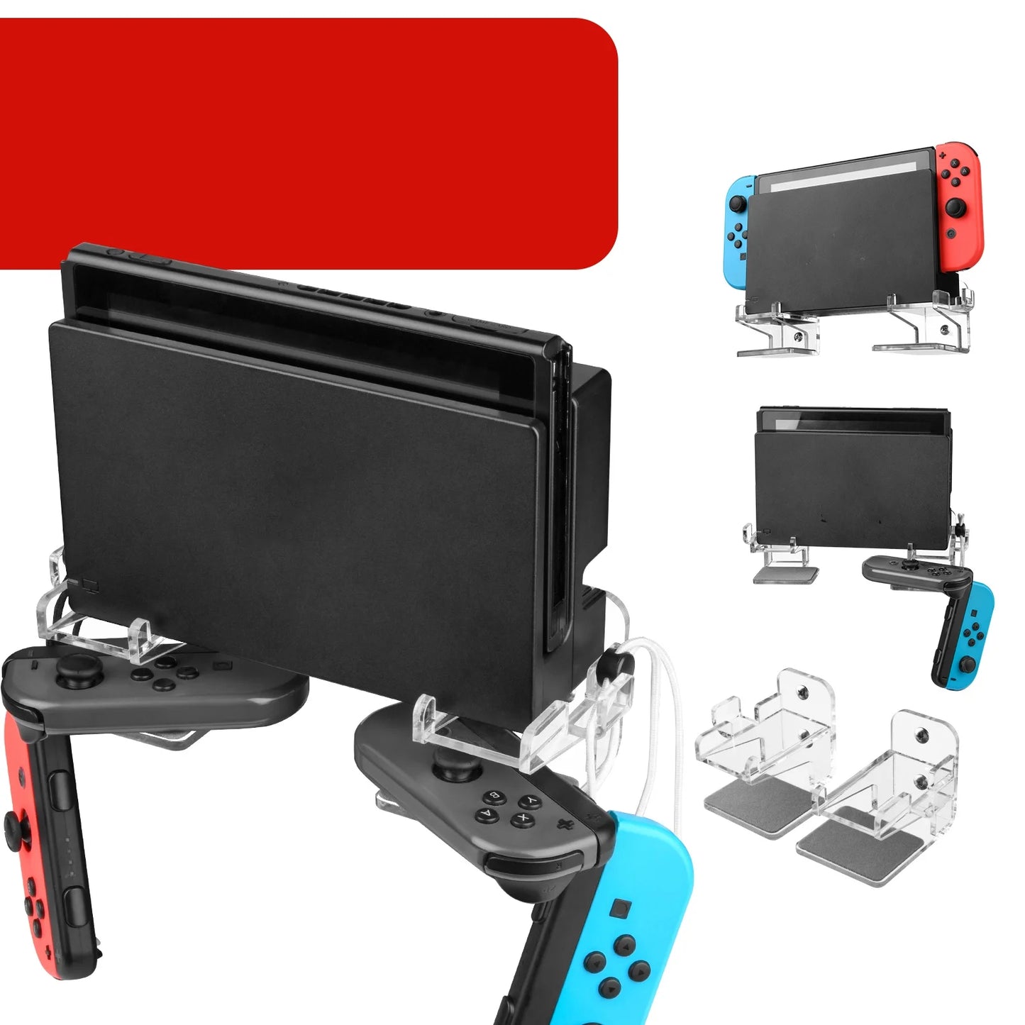 A Set Of Mounting Brackets For Switch 1/2 Console Wall Mount Bracket Console Storage Bracket With Screws Easy To Install Peaceful Pleasures Health and Wellness