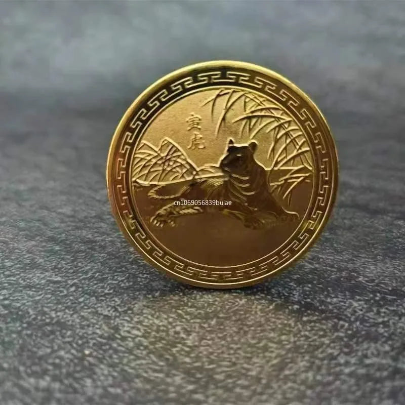 Twelve Zodiac Commemorative Medals Golden Coins Dragon Tiger Rabbit Pig Dog Chicken Monkey Sheep Snake Horse Gifts Peaceful Pleasures Health and Wellness