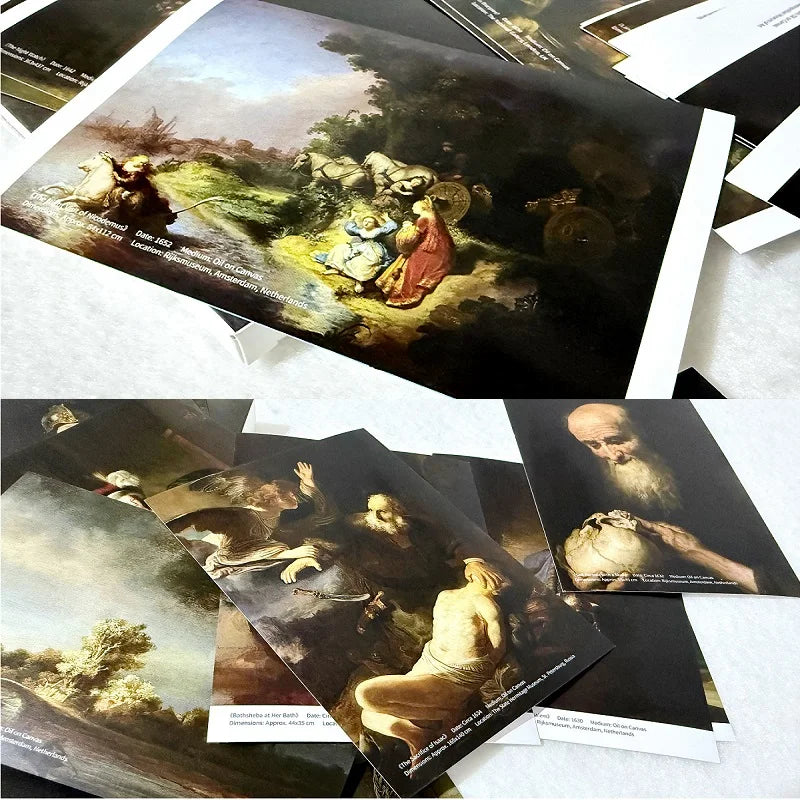 Rembrandt Van Rijn Postcard 30 Dutch Famous Artist Oil Painting Art
