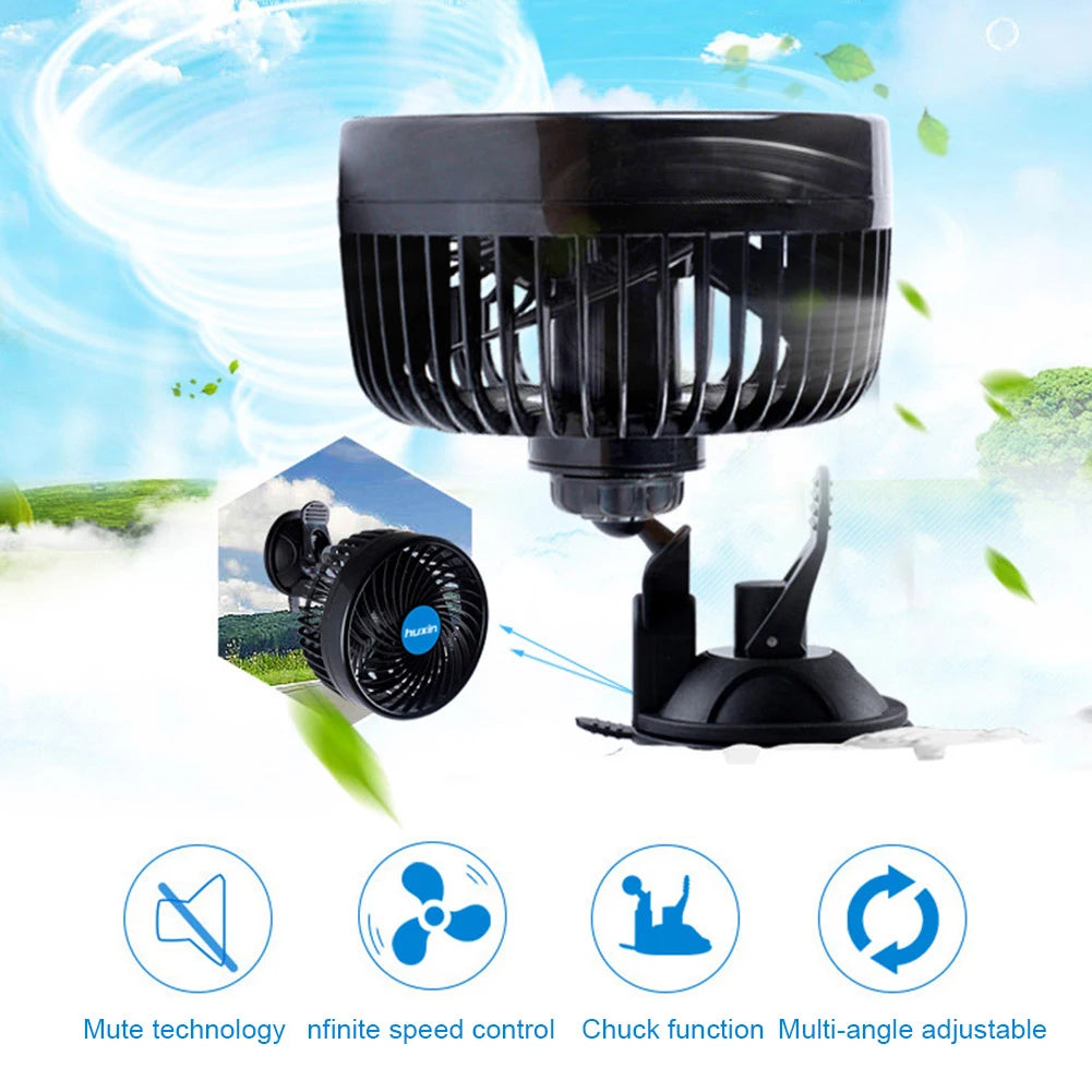 12/24V Car Cooling Fan – Electric Air Circulator Automotive Accessories Peaceful Pleasures Health and Wellness