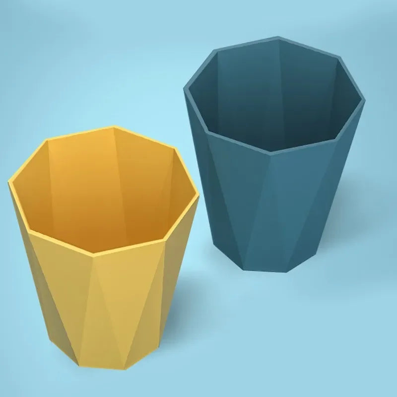 Nordic Creative Simple Household Garbage Can Without Lid Kitchen Living Room Plastic Trash Can Office Hotel Large Paper Basket Peaceful Pleasures Health and Wellness