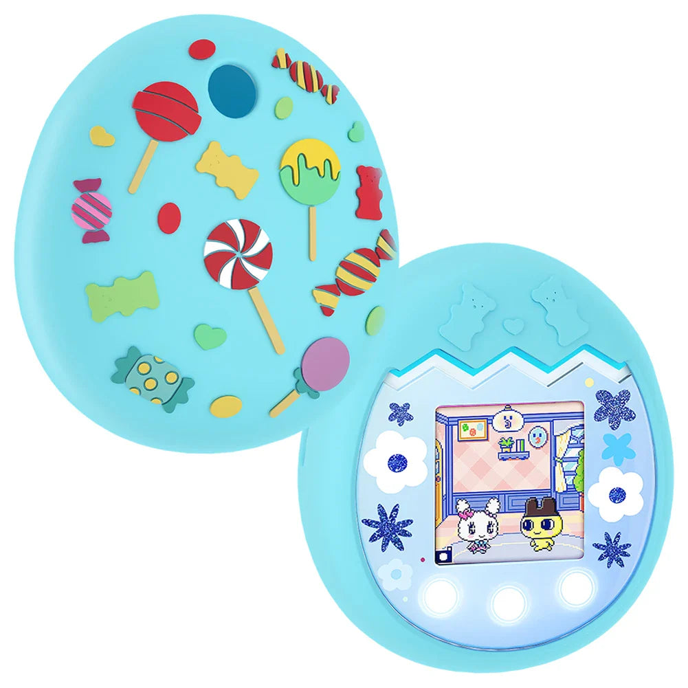 Silicone Case for Tamagotchi Pix – Cat Design & Hand Strap