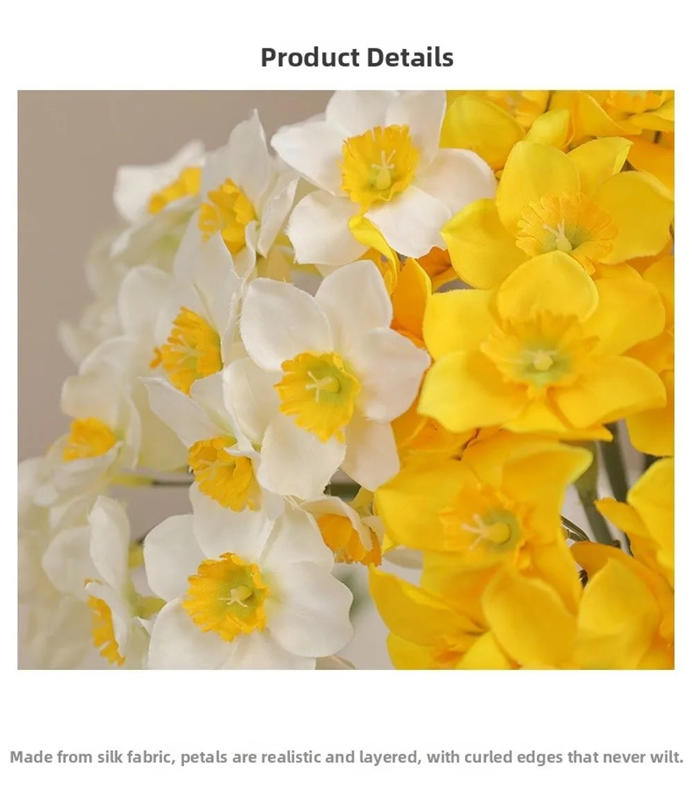 6-Pack Artificial Daffodil Bouquet | Silk Narcissus Flowers