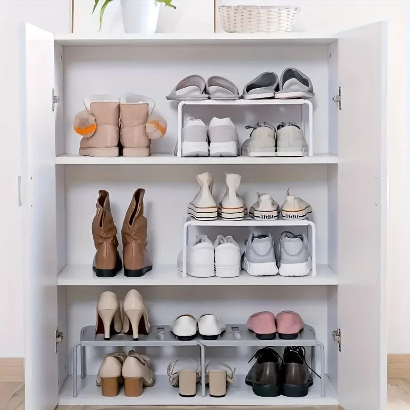 Non-adjustable plastic shoe rack, multi-layer storage organizer, space-saving sports shoes, slippers, family dormitory wardrobe, Peaceful Pleasures Health and Wellness