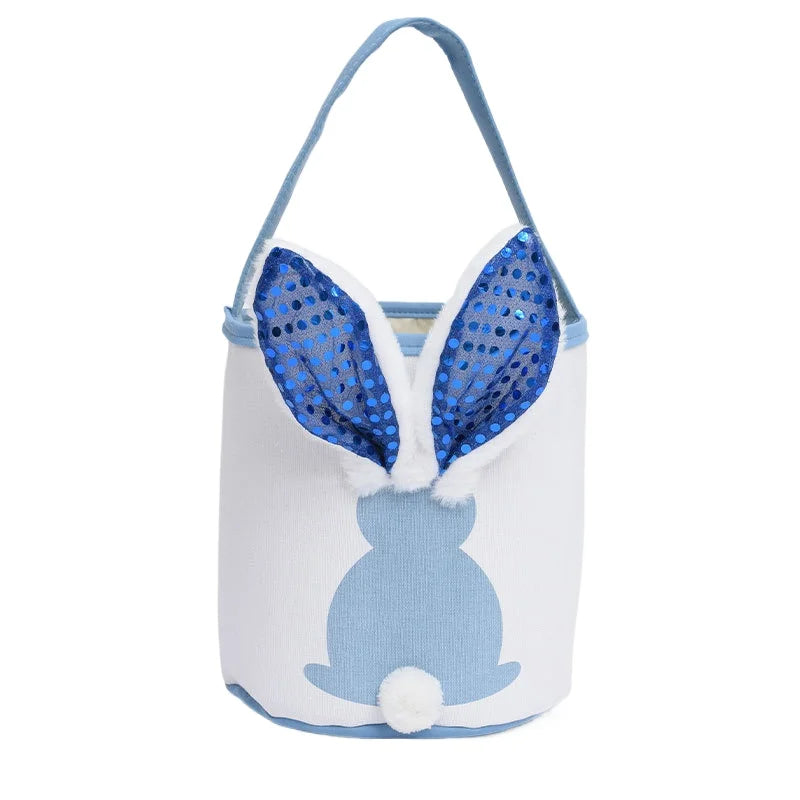 Light-Up Glitter Bunny Easter Egg Basket | Kids Candy Bucket