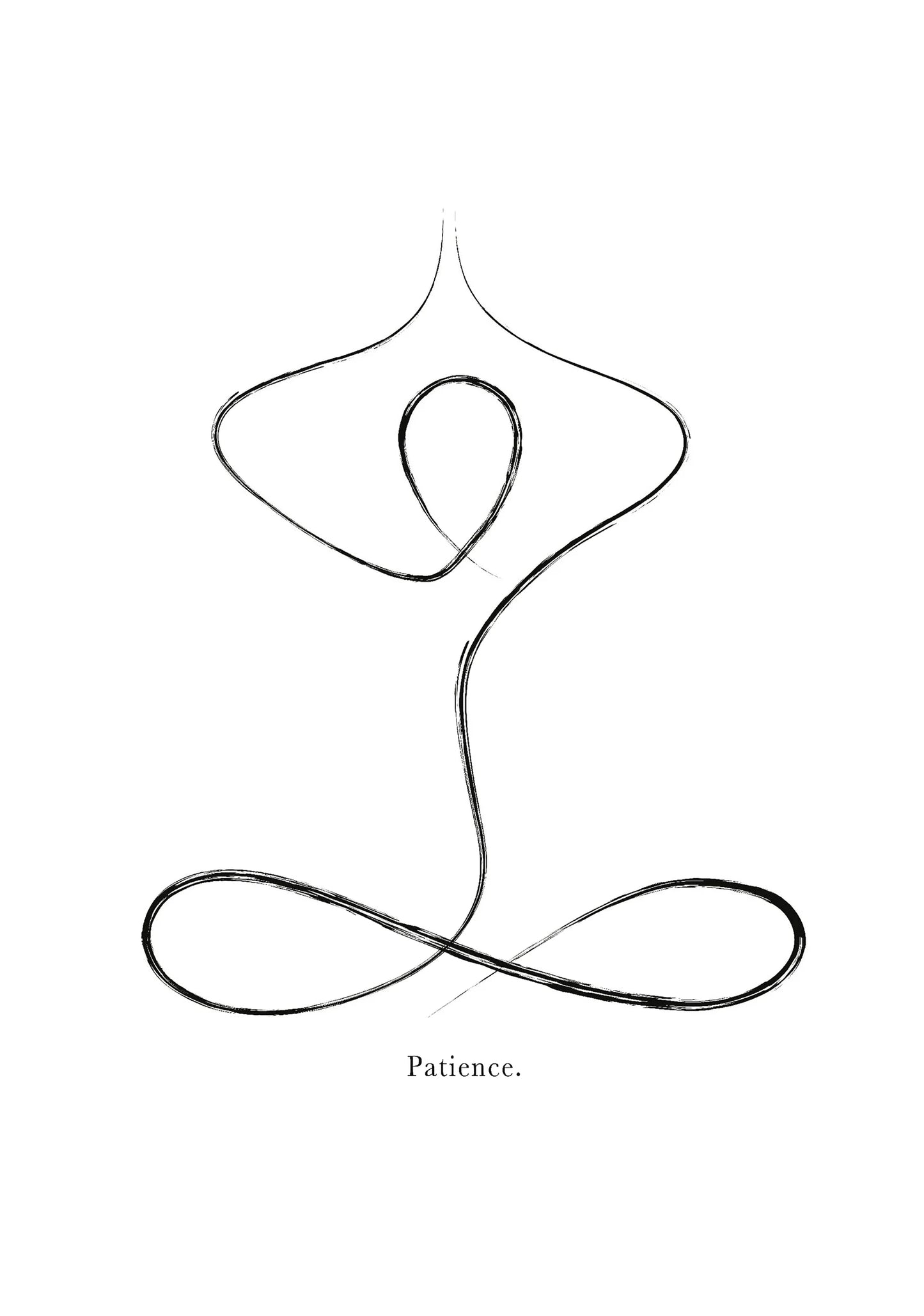 Yoga Pose Line Art Meditation Poster Yoga Symbol Breathe Canvas Printing Minimalist Modern Wall Art Picture Yoga Room Decor Peaceful Pleasures Health and Wellness DM112-4 30x40cm Unframed