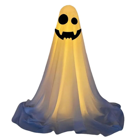 A36T-Halloween Decorations Yard Ghost Stand Halloween Porch Yard Outdoor Decorations (Large Size) Peaceful Pleasures Health and Wellness White F