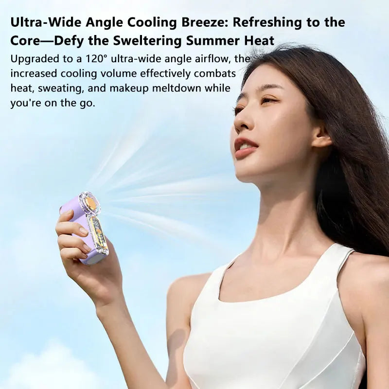 High Speed Small Fan USB Rechargeable Portable Handheld Strong Wind Pocket Fan Violent Air Cannon High Speed Turbo Fan Peaceful Pleasures Health and Wellness