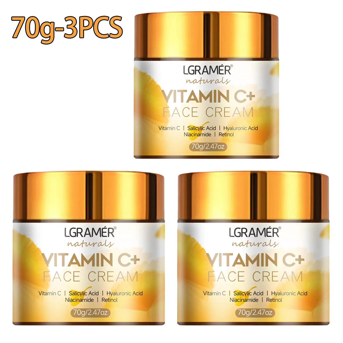 LGRAMER Vitamin C Retinol Face Cream | Anti-Aging Moisturizer