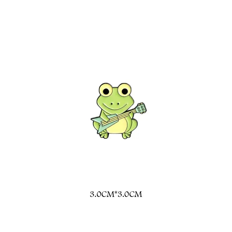 Funny Frog Zinc Alloy Brooch – Cartoon Animal Badge Pin