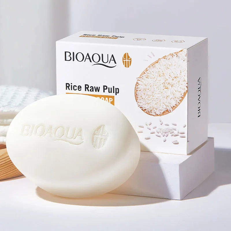 BIOAQUA White Rice Facial Soap – Moisturizing Whitening Cleanser