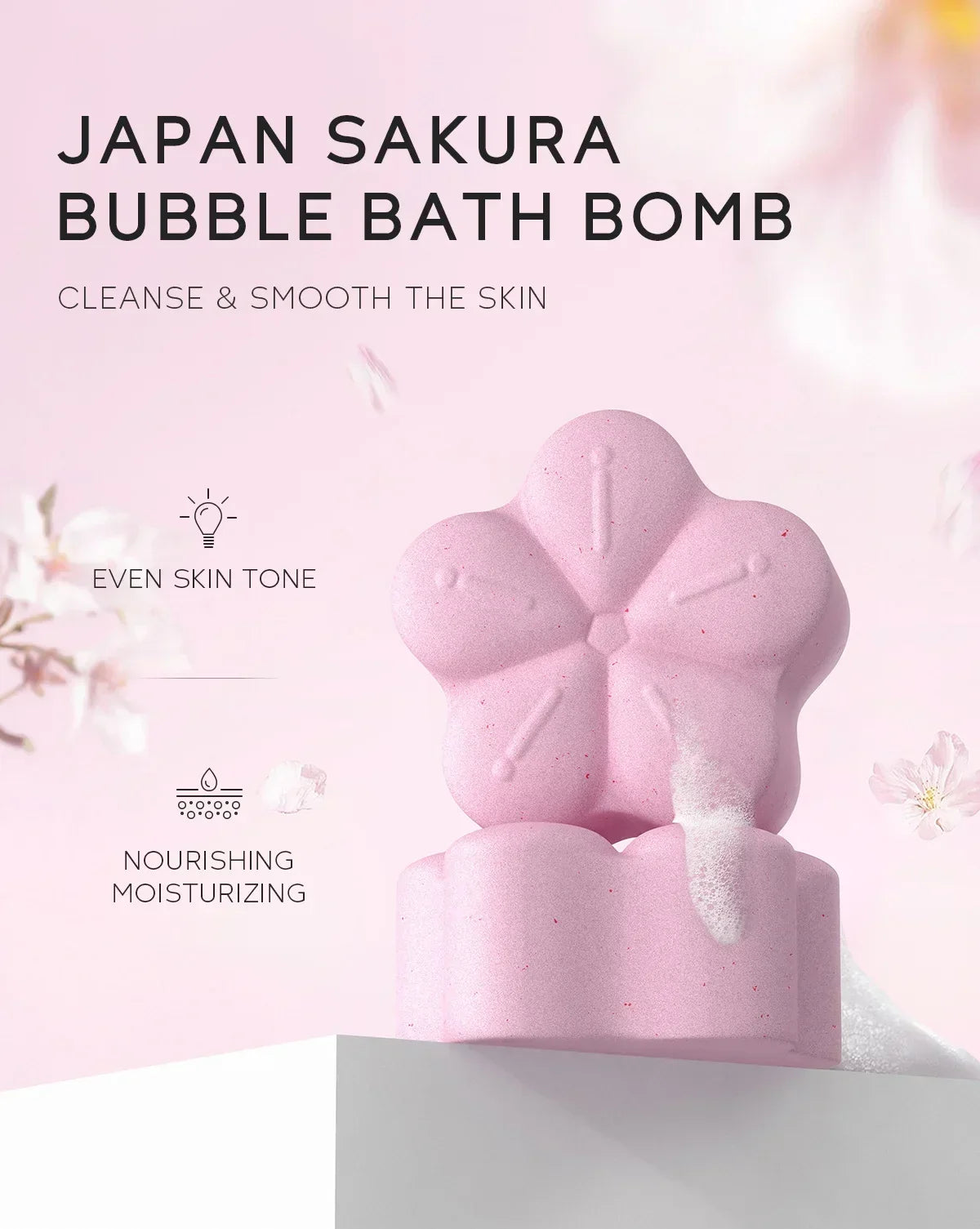 LAIKOU Sakura Bath Bomb – Cleansing & Moisturizing Peaceful Pleasures Health and Wellness