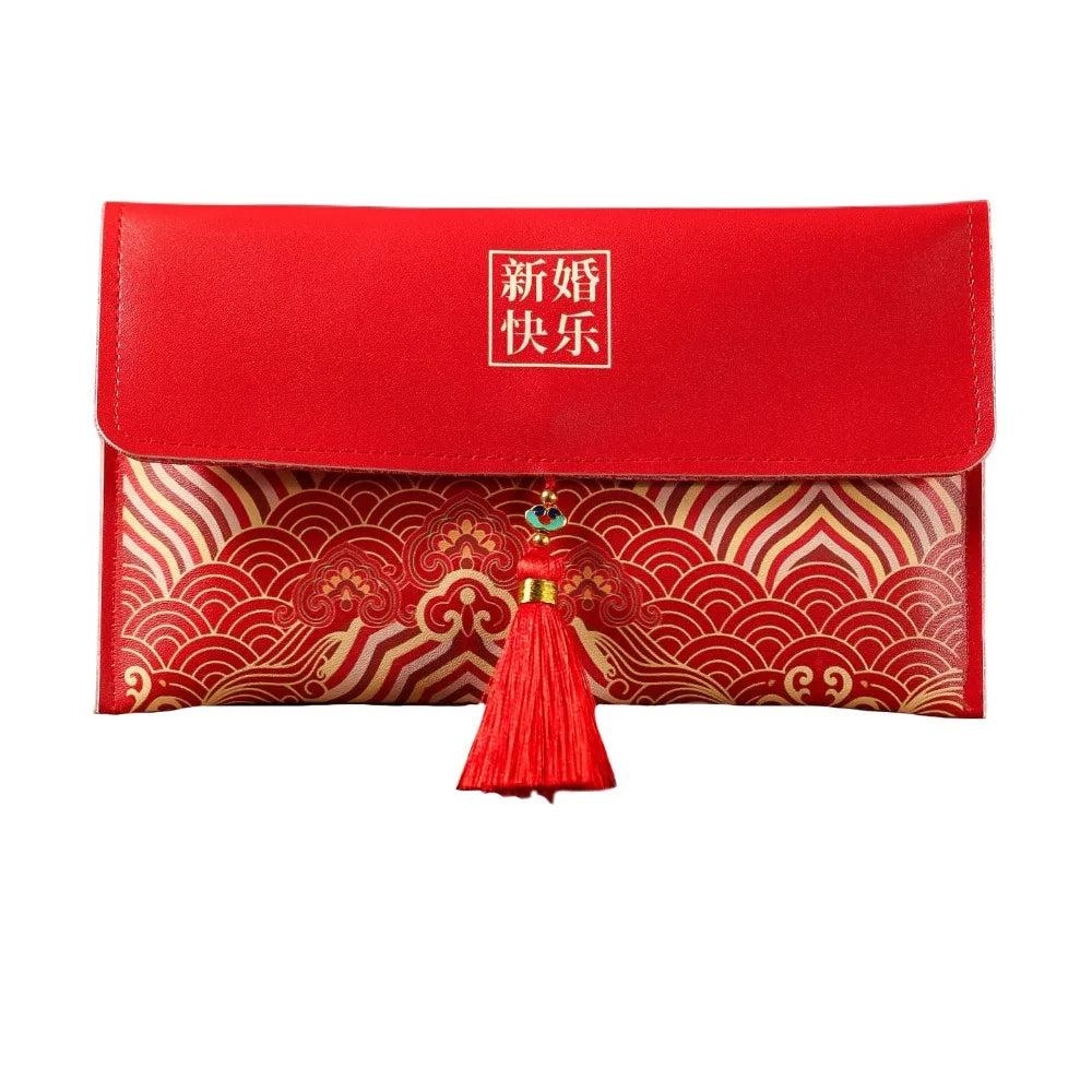 Chinese New Year Red Envelope Hongbao | PU Leather & Cloth