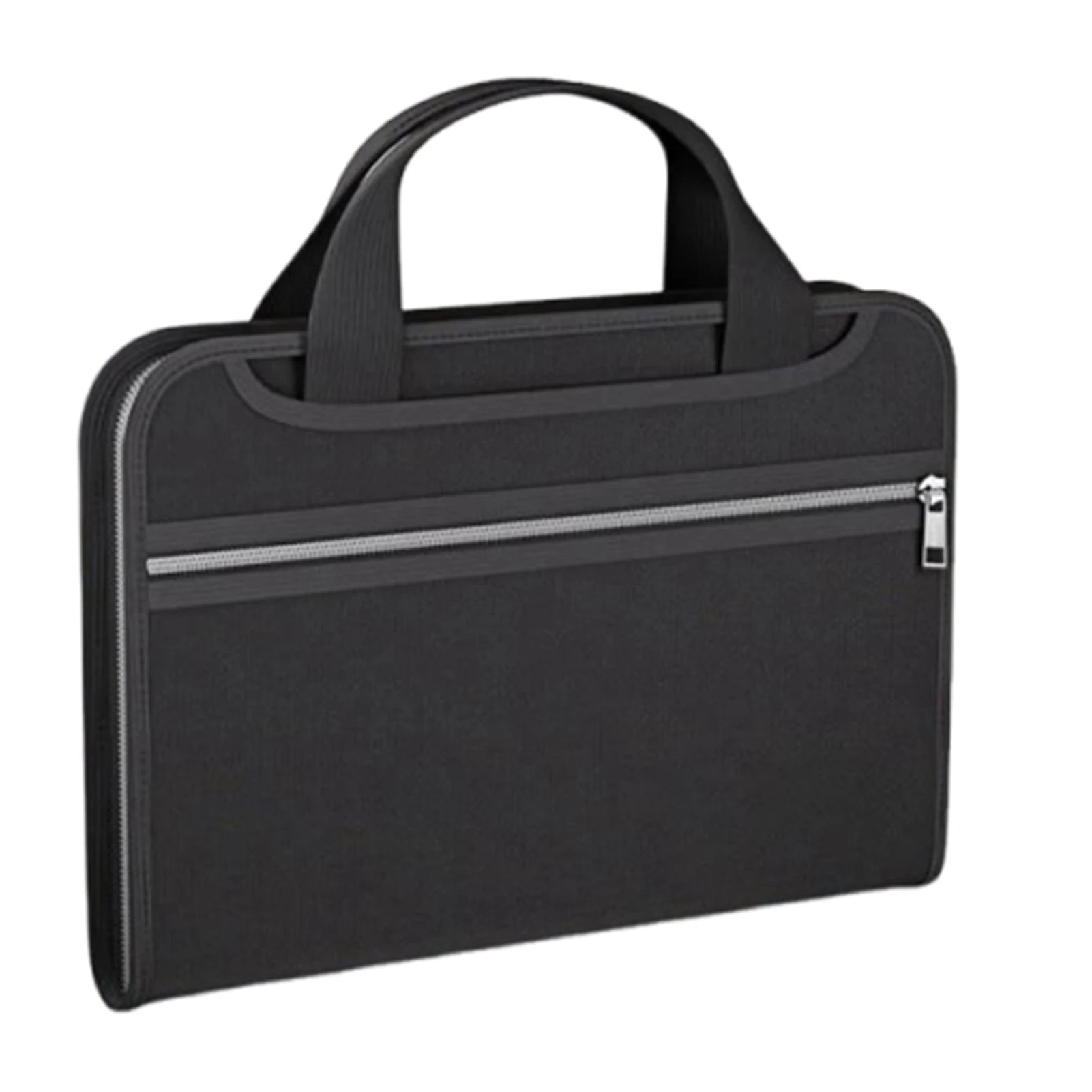 Large Capacity Fireproof Waterproof Document Bag Document Safe Storage Bag With Zipper Handheld File Organiser For Business Peaceful Pleasures Health and Wellness Black