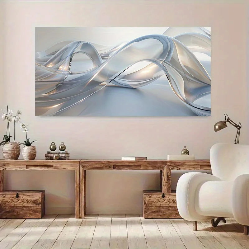 1pc Gradient Abstract Canvas Art, Frameless, Decor for Living Room, Bedroom, Modern Minimalist Design,Artwork Abstract Wall Art Peaceful Pleasures Health and Wellness