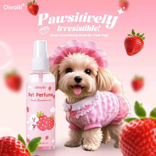 Pet Perfume Spray Sweet Strawberry Scent Long Lasting Fragrance Peaceful Pleasures Health and Wellness Default Title