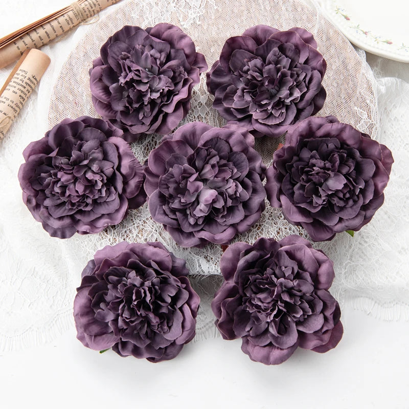 Silk Artificial Peony Dahlia Flower Heads 10cm – 5 or 10pcs