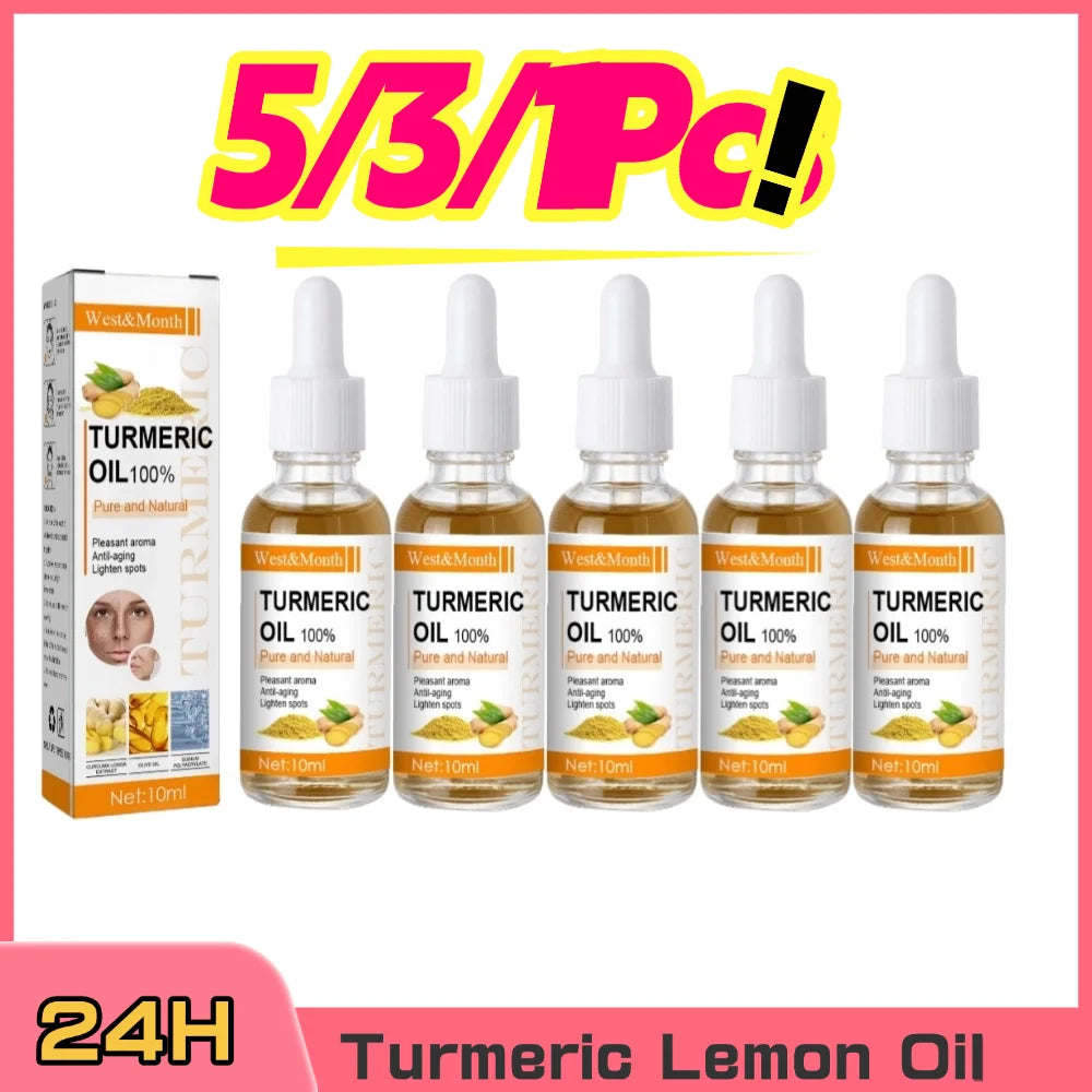 Turmeric Essential Oil for Face and Body Care Peaceful Pleasures Health and Wellness 5PCS