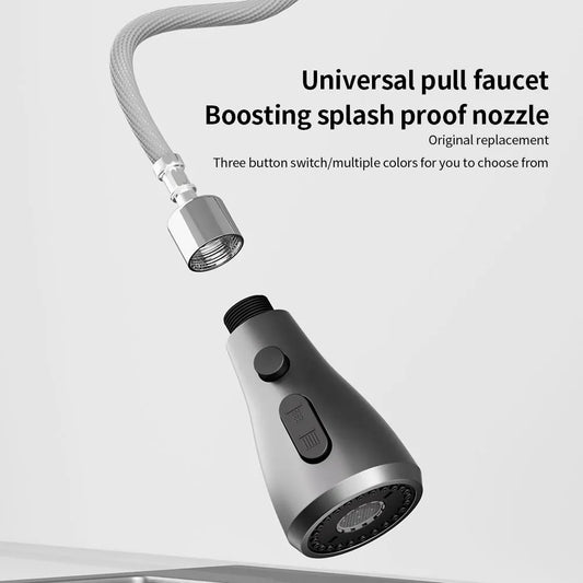 3-Mode Pull Out Kitchen Faucet Sprayer Nozzle – Water Saving Faucet Sprayer Nozzle Peaceful Pleasures Health and Wellness