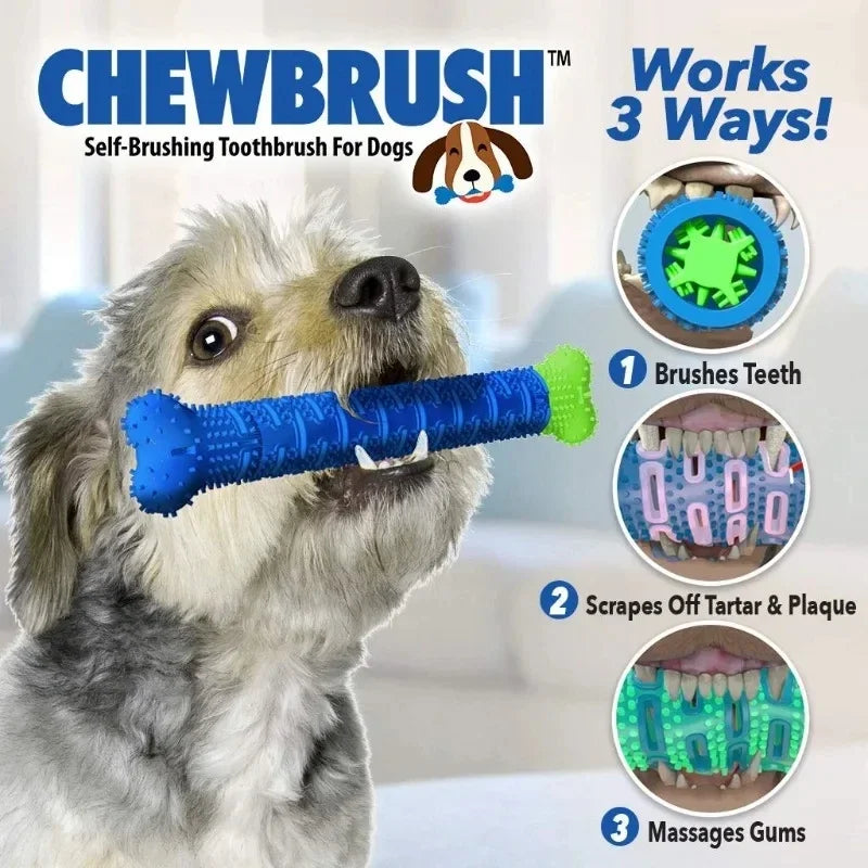 Dog Teeth Cleaning Chew Toy | Food Grade Rubber Bone Dog Chew Toy Peaceful Pleasures Health and Wellness