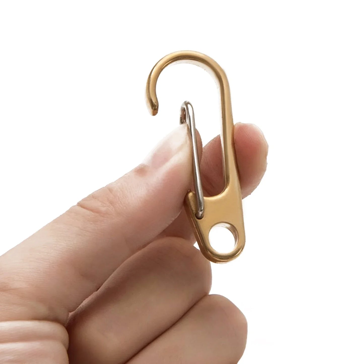 Brass Carabiner Clips 26/33/50mm – Backpack & Camping Buckle
