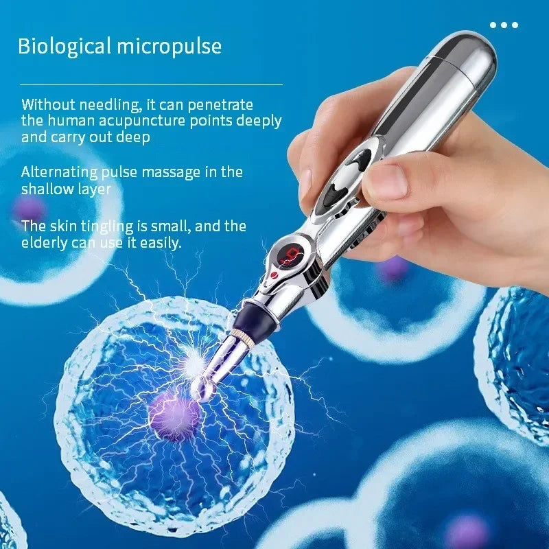 1/3PCS Electronic Acupuncture Pen Relief Pain Massage Point Meridian Energy Meridian Acupuncture Acup Material Without Battery Peaceful Pleasures Health and Wellness