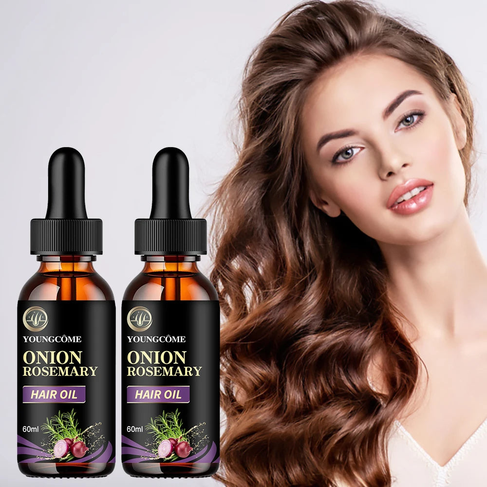 Onion & Rosemary Hair Growth Essential Oil – 2-Pack Peaceful Pleasures Health and Wellness